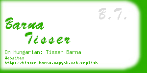 barna tisser business card